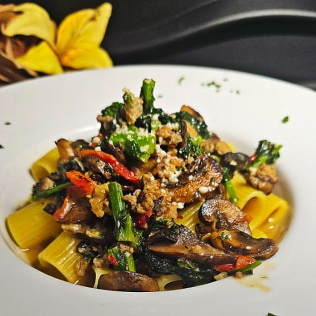 Rigatoni with Sausage & Broccoli Rabe.