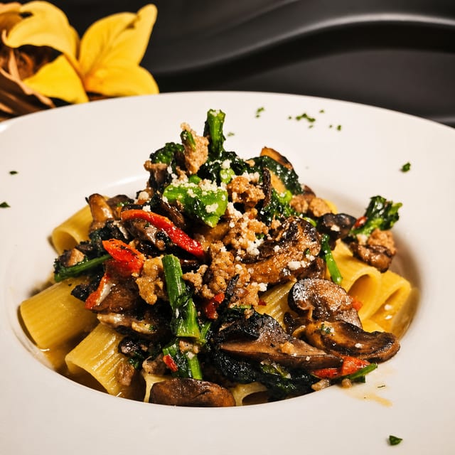 Rigatoni with Sausage & Broccoli Rabe.
